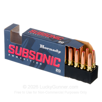 Large image of Hornady Subsonic 338 ARC Ammo For Sale - 307 Grain Sub-X - 20 Rounds