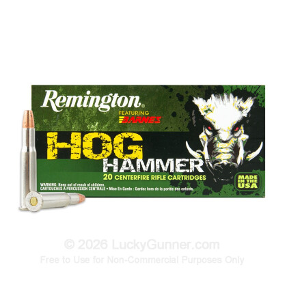 Large image of Premium 30-30 Ammo For Sale - 150 Grain TSX HP Ammunition in Stock by Remington Hog Hammer - 20 Rounds