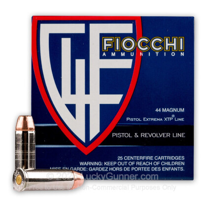 Large image of 44 Magnum Ammo For Sale - 200 gr JHP XTP Ammunition In Stock by Fiocchi