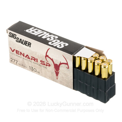 Large image of Premium 277 Fury Ammo For Sale - 130 Grain SP Ammunition in Stock by Sig Sauer Venari - 20 Rounds
