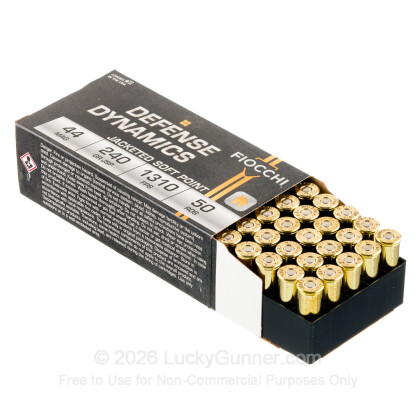 Large image of 44 Magnum Ammo For Sale - 240 gr JSP Ammunition In Stock by Fiocchi