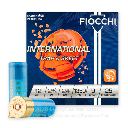 Large image of Bulk 12 Gauge Ammo For Sale - 2-3/4” 7/8oz. #9 Shot Ammunition in Stock by Fiocchi - 250 Rounds