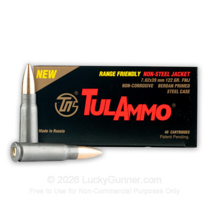 Large image of Bulk 7.62x39mm Ammo For Sale - 122 Grain FMJ Ammunition in Stock by Tula - 1000 rounds