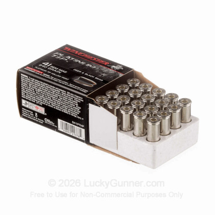 Large image of Premium 41 Remington Mag Ammo For Sale - 240 Platinum Tip JHP Ammunition in Stock by Winchester - 20 Rounds