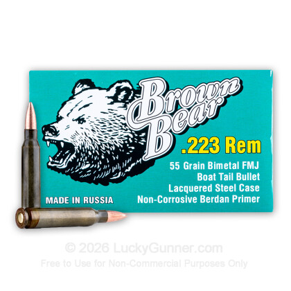 Image 1 of Brown Bear .223 Remington Ammo