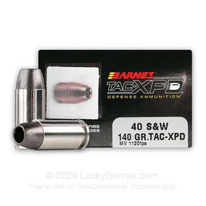 Image 1 of Barnes .40 S&W (Smith & Wesson) Ammo