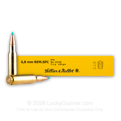 Image 2 of Sellier & Bellot 6.8 Remington SPC Ammo