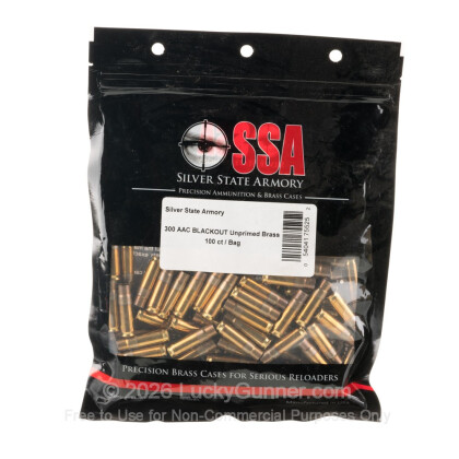 Large image of Cheap 300 Blackout Casings For Sale - New Unprimed Brass Casings in Stock by Nosler SSA - 100