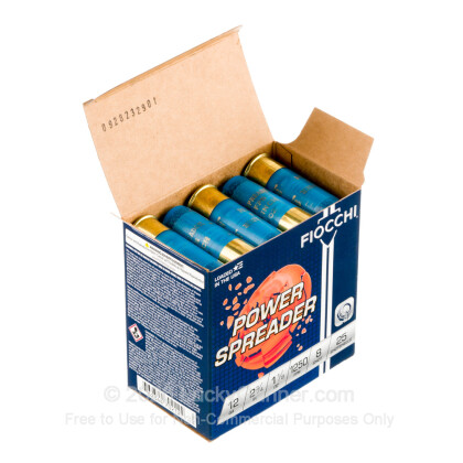 Large image of Cheap 12 Gauge Ammo For Sale - 2-3/4” 1-1/8oz. #8 Shot Ammunition in Stock by Fiocchi - 25 Rounds