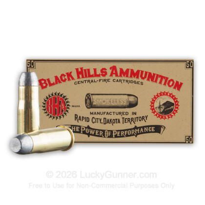 Large image of Premium 38-40 Ammo For Sale - 180 Grain LFN Ammunition in Stock by Black Hills - 50 Rounds