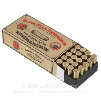 Large image of Premium 38-40 Ammo For Sale - 180 Grain LFN Ammunition in Stock by Black Hills - 50 Rounds