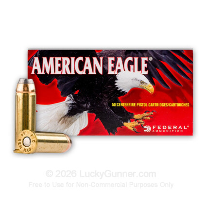 Large image of Cheap 44 Mag Ammo For Sale - 240 Grain SP Ammunition In Stock by Federal American Eagle - 50 Rounds