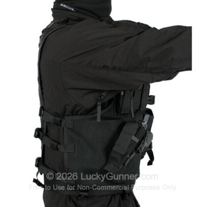 Large image of Tactical Vest - Omega Elite - Cross Draw - Pistol Mag Pouches - Left - Blackhawk - Black For Sale