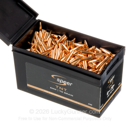Large image of Bulk 243 Win (.243) Bullets for Sale - 70 Grain HP Bullets in Stock by Speer - 750