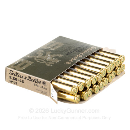 Image 3 of 5.56x45 Ammo (AR-15) from Sellier & Bellot Image 3 of Sellier & Bellot 5.56x45mm Ammo