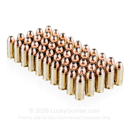 Large image of Premium 40 S&W Ammo For Sale - 180 Grain JHP Ammunition in Stock by Black Hills Remanufactured - 50 Rounds