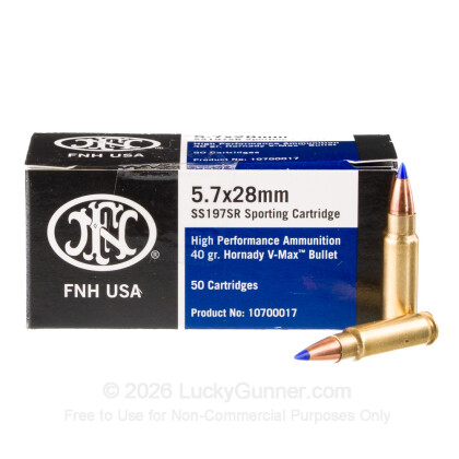 Large image of 5.7x28mm - 40 Grain V-MAX - FN Herstal - 2000 Rounds