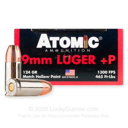Image 1 of 9mm Ammo from Atomic Ammunition Image 1 of Atomic Ammunition 9mm Luger (9x19) Ammo