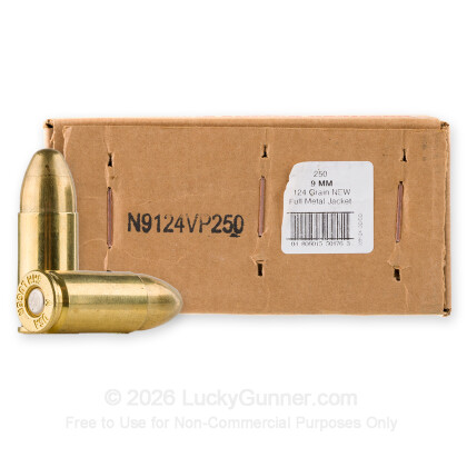 Image 1 of American Quality Ammunition 9mm Luger (9x19) Ammo