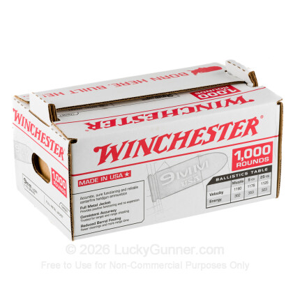Image 1 of Winchester 9mm Luger (9x19) Ammo