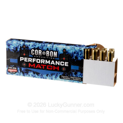 Large image of Premium 338 Lapua Mag Ammo For Sale - 300 Grain HPBT Ammunition in Stock by Corbon Performance Match - 20 Rounds