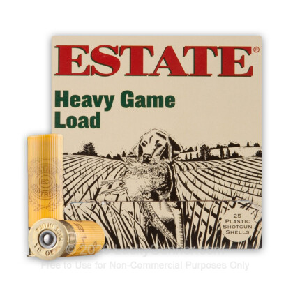 Large image of Cheap 20 Gauge Ammo For Sale - 2-3/4" 1 oz. #6 Shot Ammunition in Stock by Estate Heavy Game Load - 25 Rounds