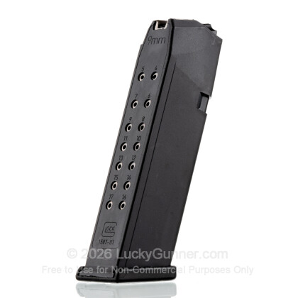 Large image of Factory Glock 9mm G17 - 17 Round Generation 4 Magazine For Sale - 17 Rounds