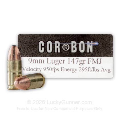 Image 1 of 9mm Ammo from Corbon Image 1 of Corbon 9mm Luger (9x19) Ammo