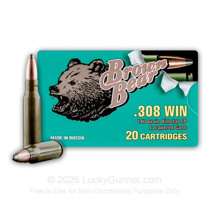 Image 2 of Brown Bear .308 (7.62X51) Ammo