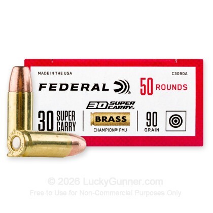 Large image of Federal Champion 30 Super Carry Ammo For Sale - 90gr FMJ - 50 Rounds