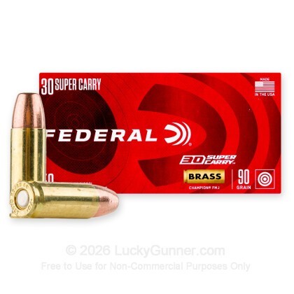Large image of Federal Champion 30 Super Carry Ammo For Sale - 90gr FMJ - 50 Rounds