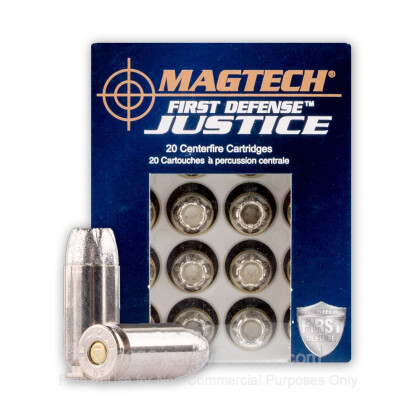 Large image of Premium 40 S&W Defense Ammo For Sale - 130 gr SCHP - Magtech First Defense Justice Ammunition In Stock - 20 Rounds
