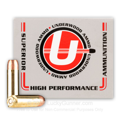 Large image of Premium 50 Beowulf Ammo For Sale - 300 Grain Bonded JHP Ammunition in Stock by Underwood - 20 Rounds