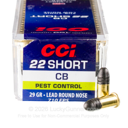 Large image of Cheap 22 Short Ammo For Sale - 29 gr LRN - CCI Short CB Subsonic Ammunition In Stock - 100 Rounds