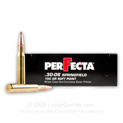 Large image of Cheap 30-06 Ammo For Sale - 150 Grain SP Ammunition in Stock by Fiocchi Perfecta - 20 Rounds