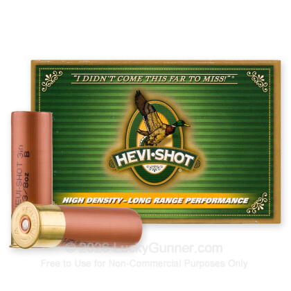 Large image of Premium 12 Gauge Ammo For Sale - 3” 1-3/8oz. B Shot Ammunition in Stock by Hevi-Shot Duck - 10 Rounds