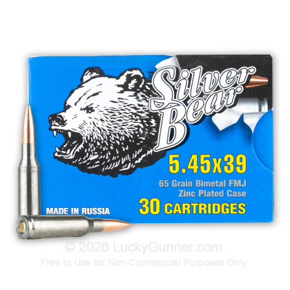 Image 1 of Shop by Popular Brand from Silver Bear Image 1 of Silver Bear 5.45x39 Russian Ammo