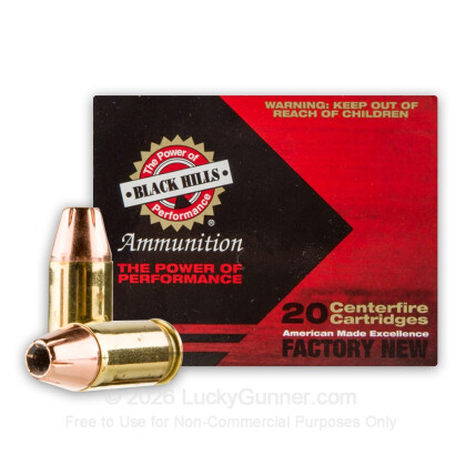 Large image of Cheap 380 Auto Ammo For Sale - 90 Grain JHP Ammunition in Stock by Black Hills Ammunition - 20 Rounds