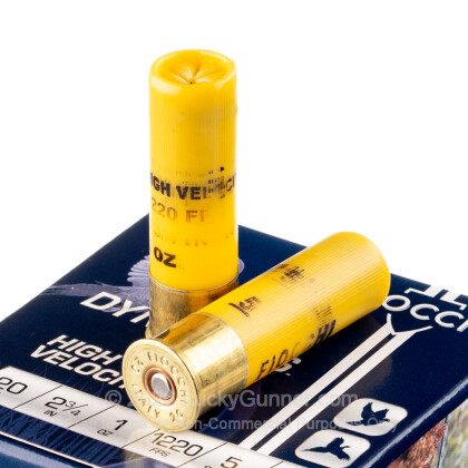 Large image of Cheap 20 ga High Velocity Shot Shells For Sale - 2-3/4" 1 oz  #5 Shot by by Fiocchi - 25 Rounds