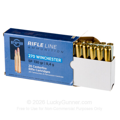 Large image of Bulk 270 Ammo For Sale - 130 Grain SP Ammunition in Stock by Prvi Partizan - 200 Rounds