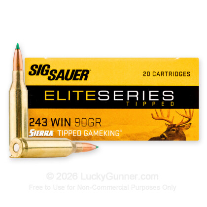 Large image of Sig 243 Ammo For Sale - 90gr Controlled Expansion Tip - 20