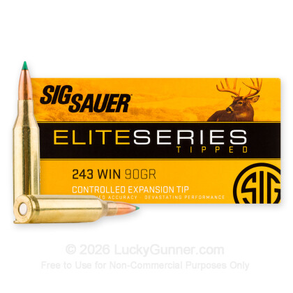 Large image of Sig 243 Ammo For Sale - 90gr Controlled Expansion Tip - 20