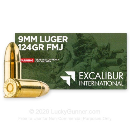 Image 2 of 9mm Ammo from Excalibur Army Image 2 of Excalibur Army 9mm Luger (9x19) Ammo