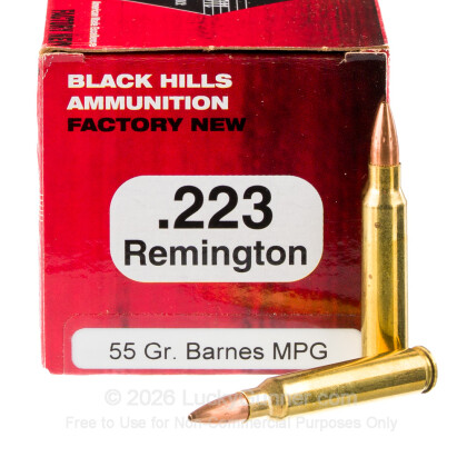 Large image of Premium 223 Remington Ammo For Sale - 55 Grain TSX Ammunition in Stock by Black Hills Ammunition - 500 Rounds