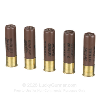 Large image of Cheap 10 Gauge Ammo For Sale - 3-1/2” 1-1/2oz. #2 Steel Shot Ammunition in Stock by Federal Speed-Shok - 25 Rounds