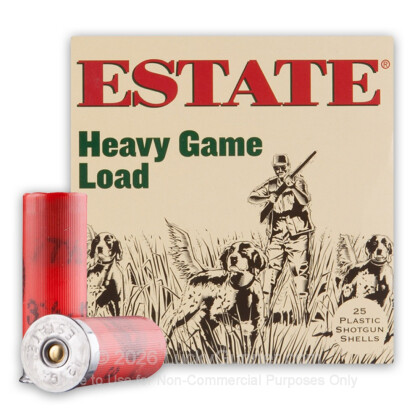 Large image of Cheap 12 Gauge Ammo For Sale - 2 3/4" 1 1/8 oz. #7.5 Shot Ammunition in Stock by Estate Cartridge - 25 Rounds