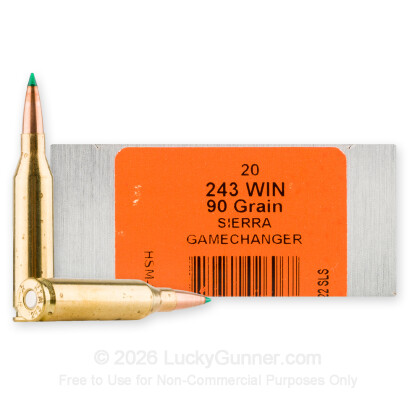 Large image of Premium 243 Ammo For Sale - 90 Grain TGK Ammunition in Stock by HSM Tipping Point - 20 Rounds
