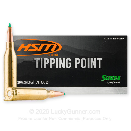 Large image of Premium 243 Ammo For Sale - 90 Grain TGK Ammunition in Stock by HSM Tipping Point - 20 Rounds