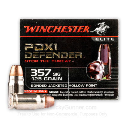 Large image of Premium 357 Sig Defense Ammo In Stock - 125 gr JHP - 357 Sig Ammunition by Winchester Supreme Elite For Sale - 20 Rounds