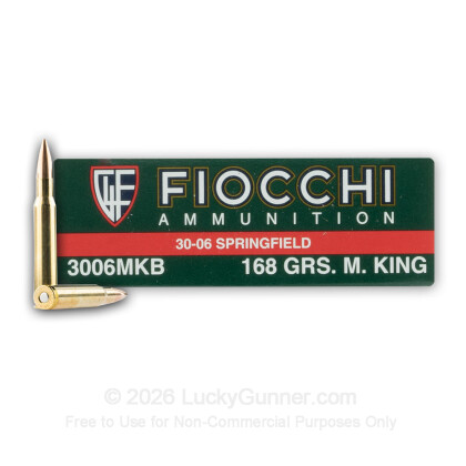 Large image of .30-06 Springfield Ammo - Fiocchi Sierra Matchking 168gr BTHP - 20 Rounds